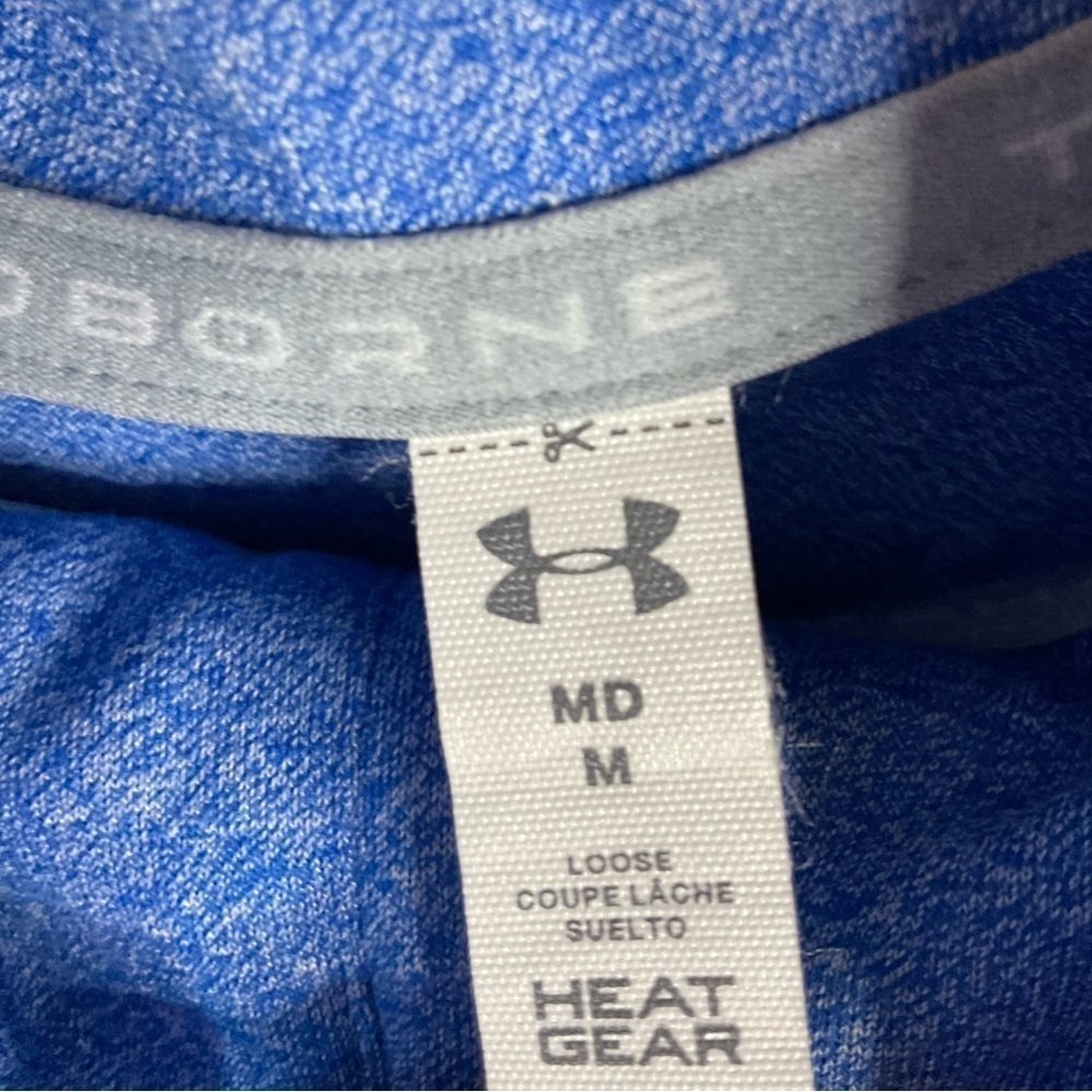 Blue Under Armour Heatgear workout quarter zip pullover - Picture 2 of 3